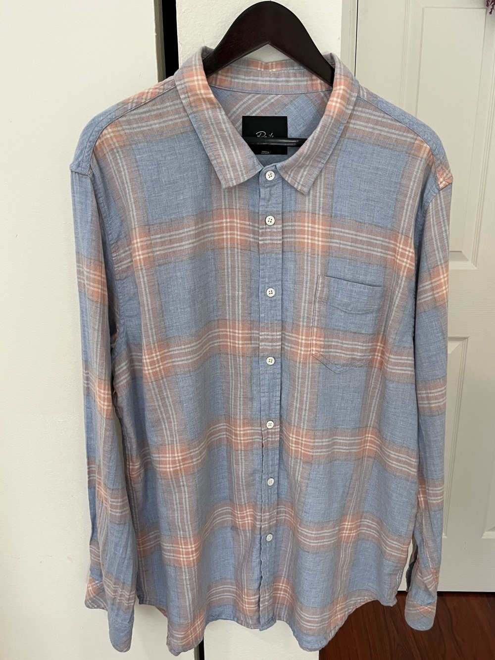 Rails Blue & Peach Wyatt Plaid Casual Button-Down Shirt